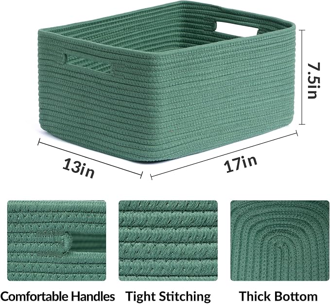 MiniArk Large Storage Baskets for Shelves, Baby Nursery, Toy Baskets Box - Image 2