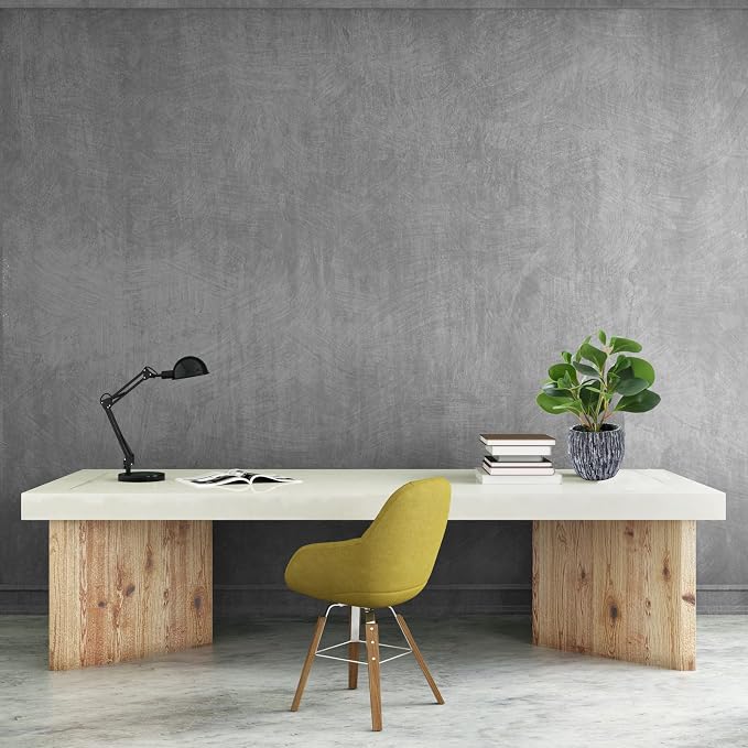 AlphaAcc Fake Faux Fiddle Leaf Fig Cement Planter Housewarming Desk Decor | - Image 5