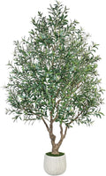 GTIDEA 8ft Artificial Olive Tree, Faux Olive Tree by GTIDEA