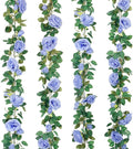TELDRASSIL 4Pcs Artificial Rose Vine Fake Flower Garland Fake Silk Rose Hanging by Teldrassil