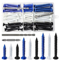 Wensilon 3/16" Concrete Screw Anchor Kit Blue/Black/White Flat Head by Wensilon