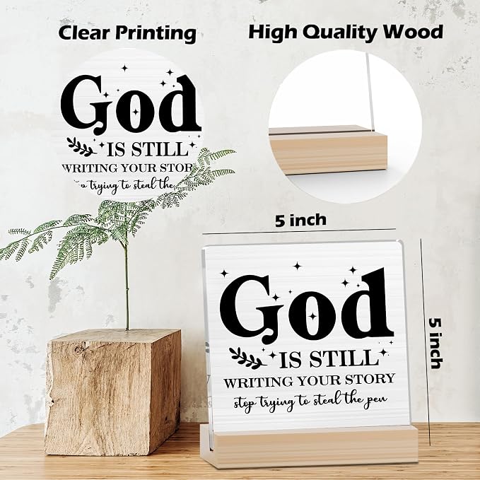 Farmhouse Decor, Acrylic Christian God Home Decorations, Aesthetic Entry Way - Image 2