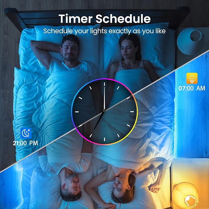 TJOY LED Lights for Bedroom 100ft, RGB Color Changing Led Strip Lighting | - Image 5