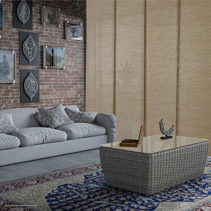 Replacement Fabric Panels for Sliding Glass Door, Fabric Only, Natural Woven - Image 7
