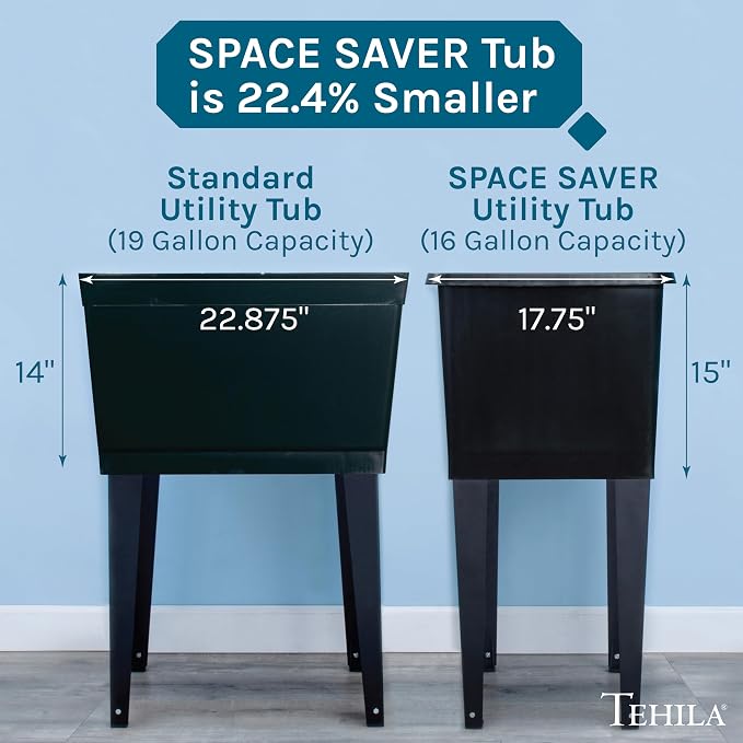 Space Saver Utility Sink by JS Jackson Supplies, Pull-Out Faucet, Soap Dispenser - Image 4
