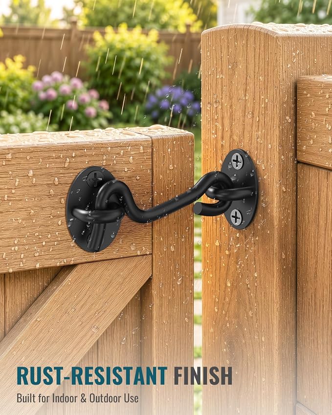 Sliding Barn Door Lock Gate Latch Hook and Eye Latch Screen Door Hardware | 1 - Image 4
