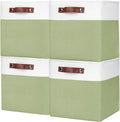 Collapsible Fabric Storage Cubes 11x11 Cube Storage Bins, 4 Pack Closet Baskets by Bagnizer