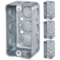 4 Pack - 4x2” Rectangle Steel Electrical Box| 2-1/8" Deep Box by OhLectric