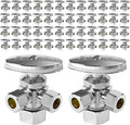50PCS EFIELD Dual Compression Outlet Multi-Turn Angle Stop Valve | 1/2" NOM x by EFIELDPEXTUBING