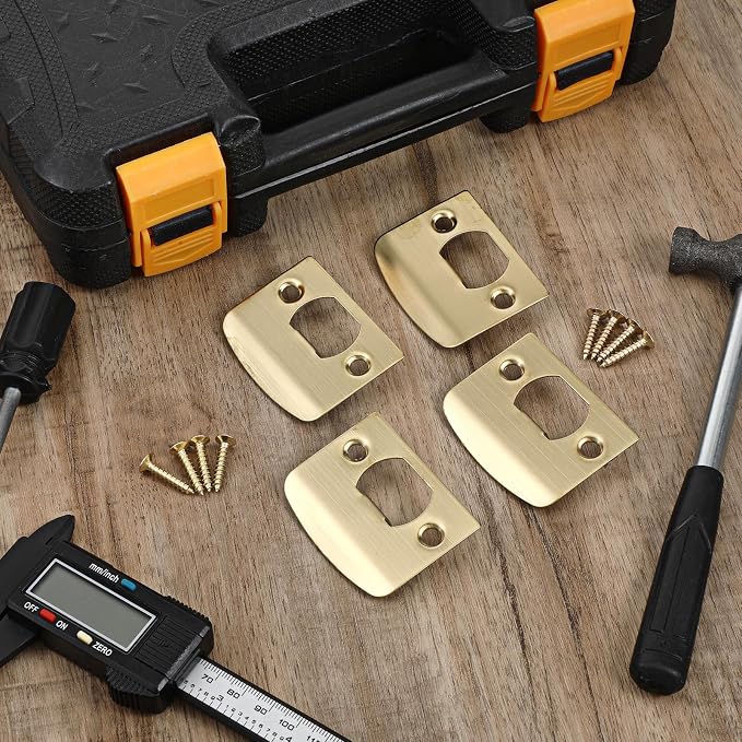 4 PCS Door Strike Plate, 2.16 X 1.77 Inch Door Plates - Image 7
