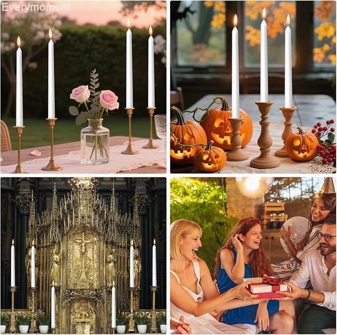 Everymoment White Taper Candles - Image 7