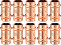 Therwen 10 Pcs Copper Pipe Press Fittings, 1/2 Inch Coupling by Therwen