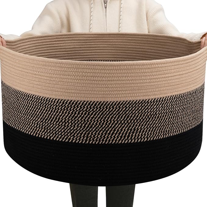 OIAHOMY 90L Extra Large Blanket Basket by MasterofSpaceOptimization