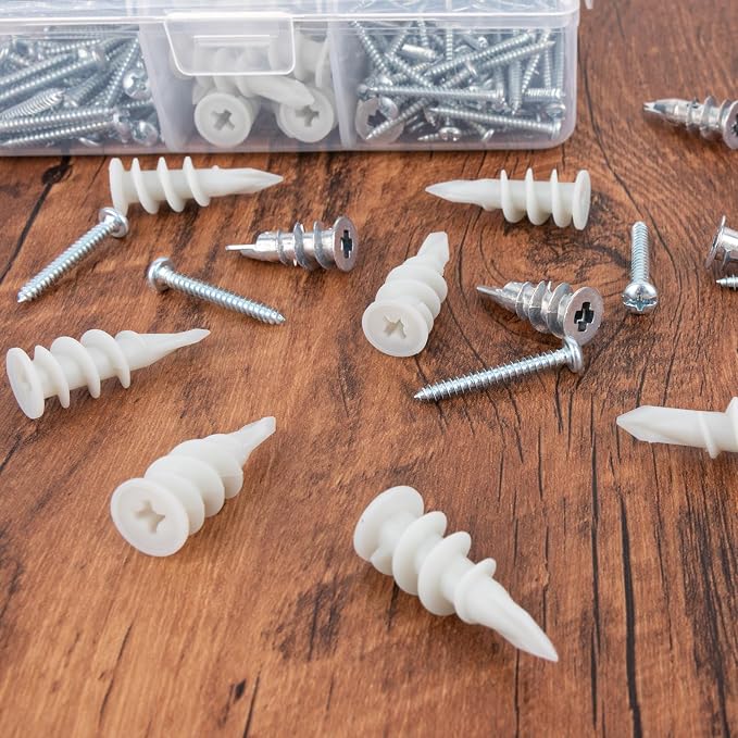 Self Drilling Drywall Anchors Assortment Kit, Curtain Rods, Art Hanging - Image 6