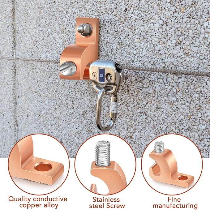 Landhoow 10 Pack Lay-in Lugs, Copper Pool Bonding Connectors, 4-14 AWG | - Image 4