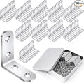 100PCS L Bracket Corner Brace, Stainless Steel L Brackets by DOUDOULE