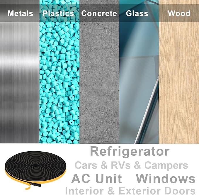 Thin Foam Seal, Windows & Doors, Blocks Drafts, Strong Adhesive | Reduces noise - Image 7