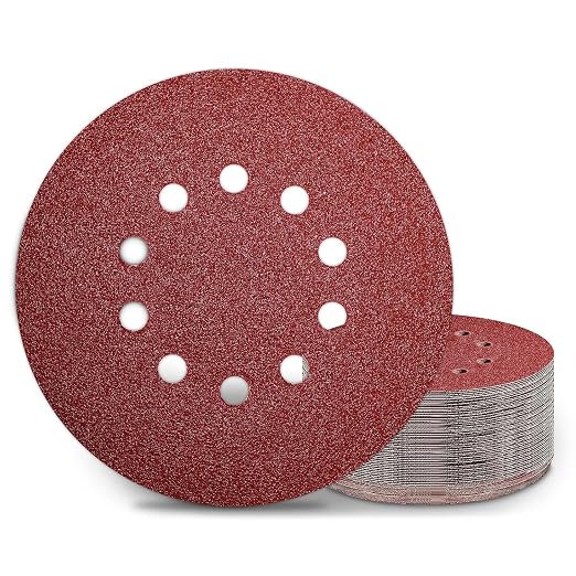 9 Inch 10 Holes Sanding Disc 40 Grit Drywall Sandpaper 30PCS by Awutzut