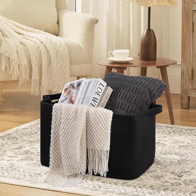 OIASKET 95L Extra Large Blanket Basket, Rectangle Nursery Blanket Storage - Image 4