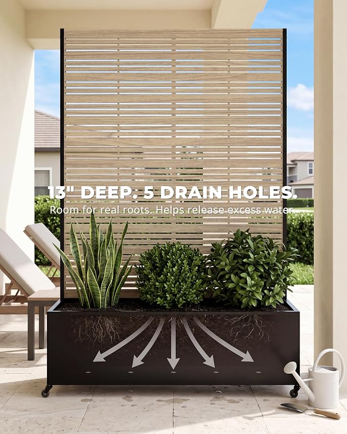 73" Metal Privacy Planter Box - Image 4