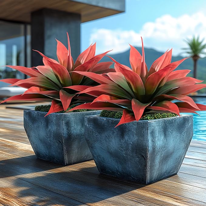 Ttranewsoo Artificial Agave Plants, Large UV Resistant Fake Agave Planters - Image 5