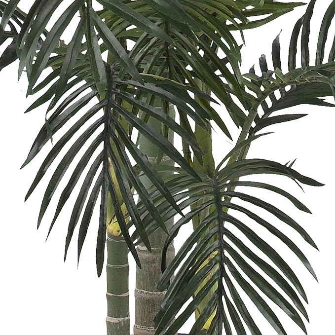 Nearly Natural 6.5 ft Artificial Golden Cane Palm Tree - Image 3