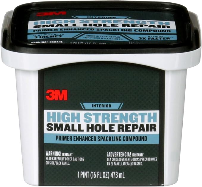 3M High Strength Spackling Compound, 16 oz., Small Hole Repair Primer Enhanced by Unknown