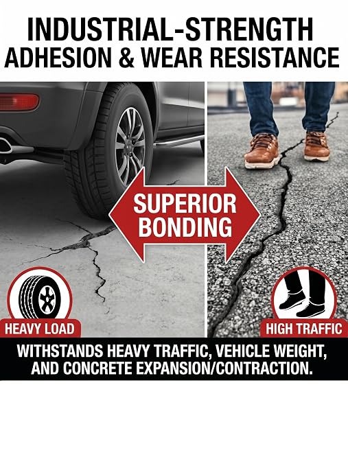 Self-Leveling Waterproof Concrete Crack Filler sealant 2-Pack, High Elasticity - Image 2