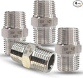 1/2" NPT Male Hex Nipple Pipe Fittings, 304 Stainless Steel 1/2 inch Threaded by feyadaperonline