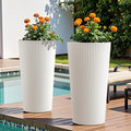24" Tall Planters for Outdoor Plants Set of 2 by Diyfire