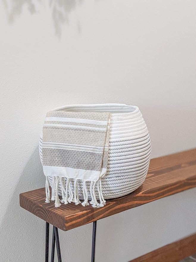 Goodpick Round Woven Rope Storage Basket - Image 4