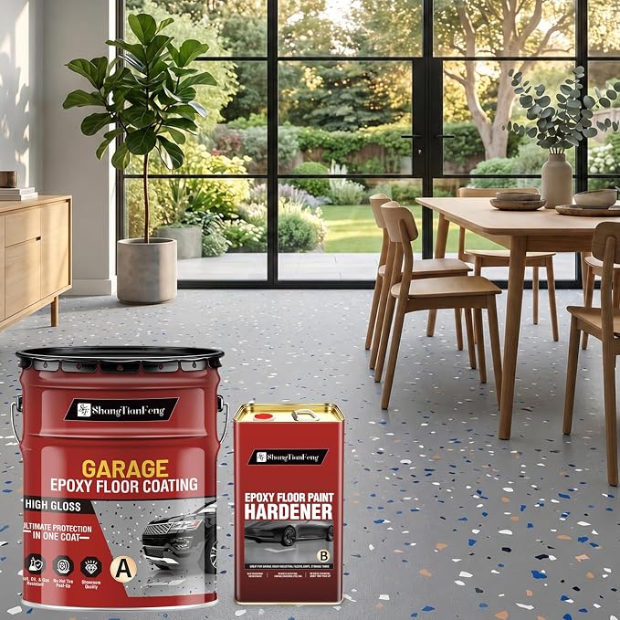 4 Gallon Epoxy Floor Paint kit -100% solids| 6H hardness|20-year durability| - Image 5