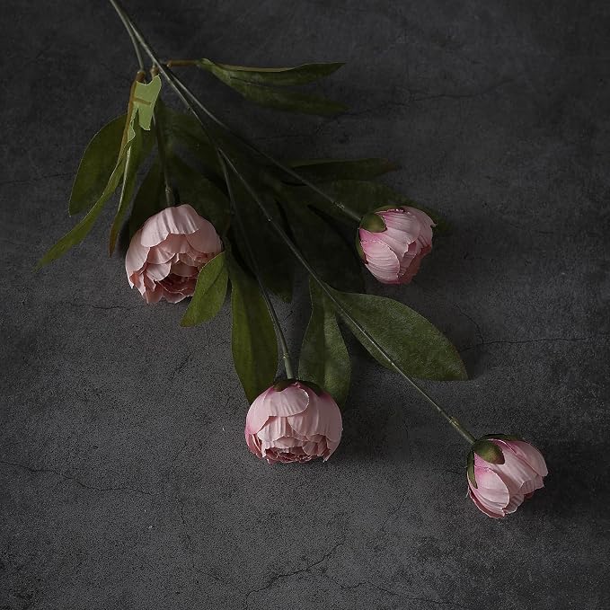 12 Pcs 27" Faux Silk Peony Artificial Flowers Stems - Image 3