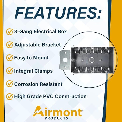 Adjustable 3-Gang Electrical Box - Image 2