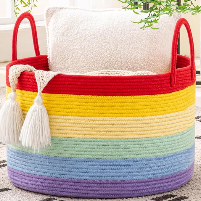 KAKAMAY Large Blanket Basket by KAKAMAY