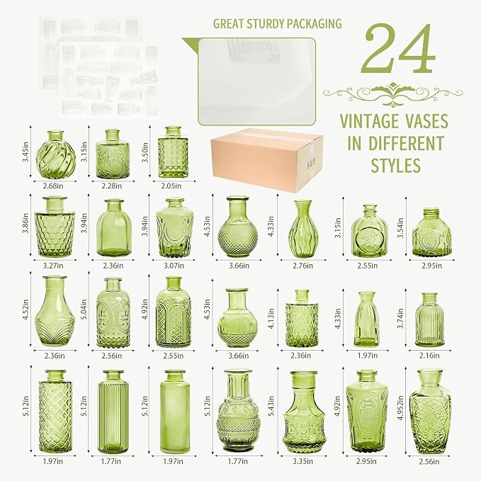 24PCS Mini Bud Vases As Wedding Centerpieces - Image 2
