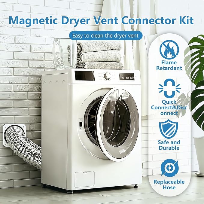 Stainless Steel Magnetic Dryer Vent Coupling Connector Kit, Suitable - Image 7