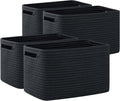 OIAHOMY 4 Pack Storage Baskets for Organizing 15L Cube Storage Bins Black | by MasterofSpaceOptimization