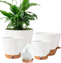 Self Watering Pots for Inoor Ourdoor Plants 10/9/8/7/6.5" Plastic Planters | by Fielda