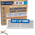 24x6 Aluminum Wall Ceiling Air Return Vent Cover HVAC Rustproof Grille by ACLAMINAIRE