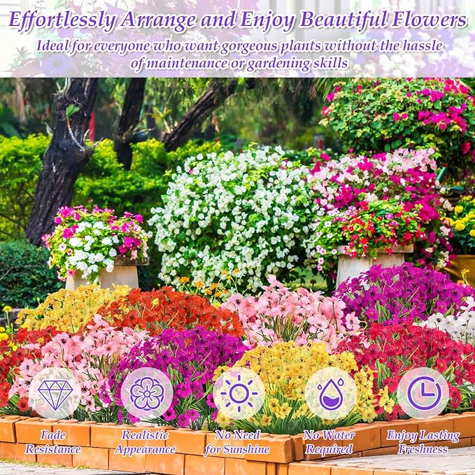 30 Bundles Realistic Artificial Flowers Bulk - Image 2