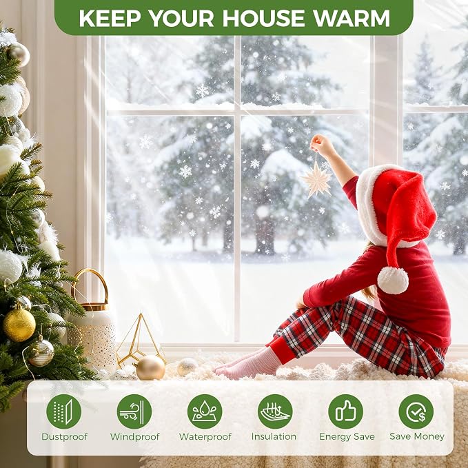 FLYZZZ Window Insulation Kit, 0.9 Mil Window Insulation - Image 5