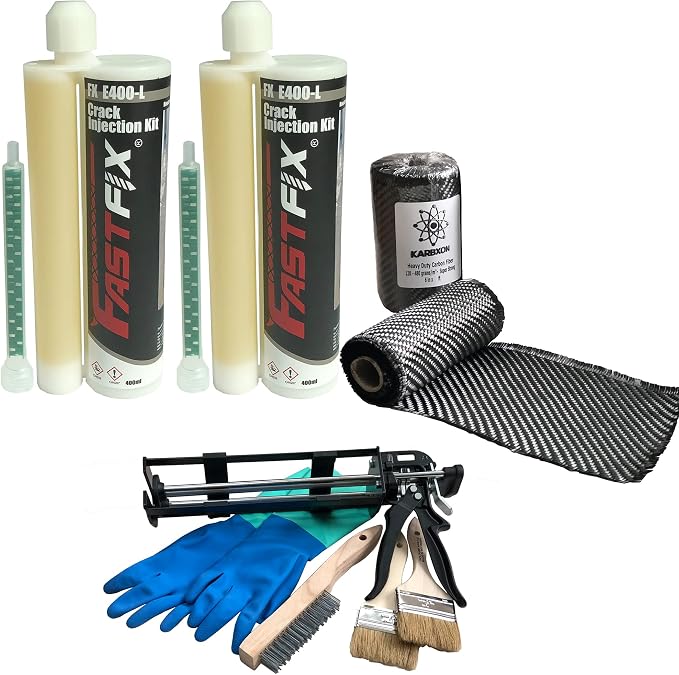 Concrete Crack Repair KIT-Carbon Fiber Concrete reinforcing Fiber by KARBXON