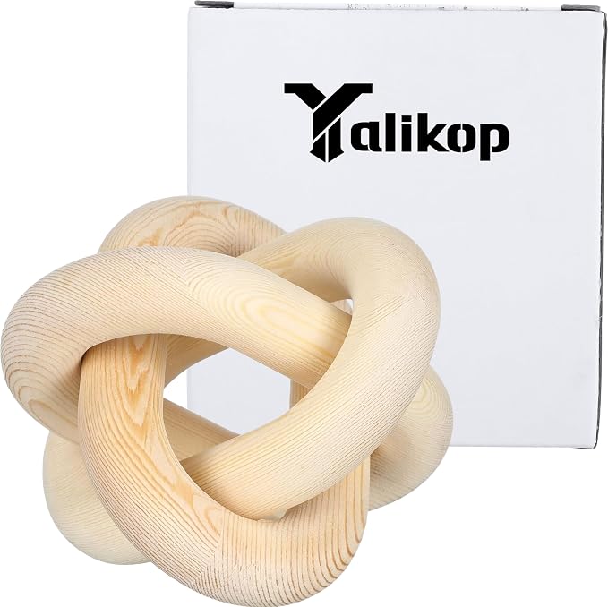 Yalikop 3 Link Wood Knot Decor Rustic Table Shelf Home Decor Accents - Image 8
