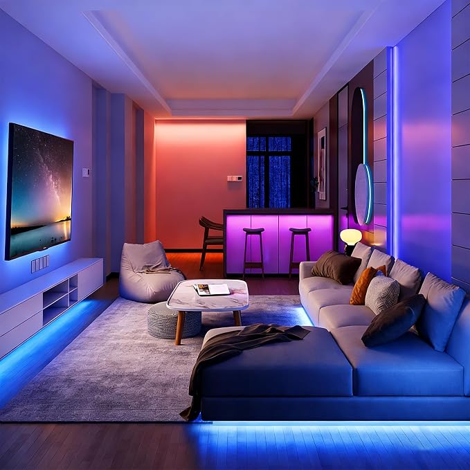 5V USB LED Strip Lights, 3.28FT 3Key COB Light Strip RGB, Short LED Strip Light - Image 2