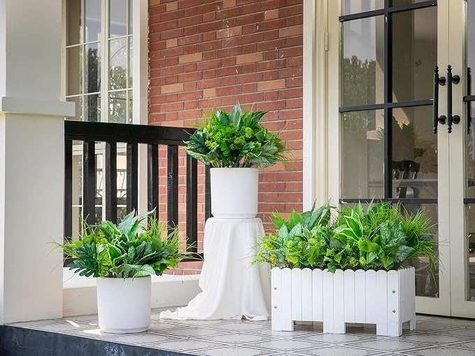18PCS Artificial Plants Outdoor, Faux Flower Greenery Stems - Image 3