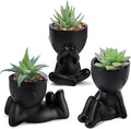 Der Rose 3 Pack Fake Plants in Black Pots by DerRose