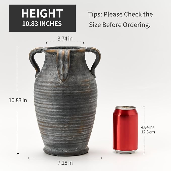 Emotionally Grounded Vase, Vaseking Large Ceramic Rustic Vase - Image 3