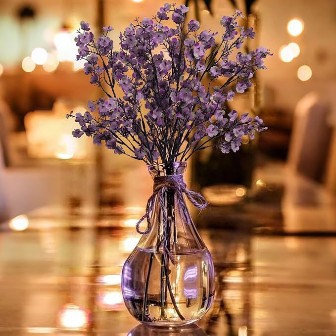 10 Pcs Fake Flowers, Babys Breath Artificial Flowers, Lavender Purple | Real - Image 8