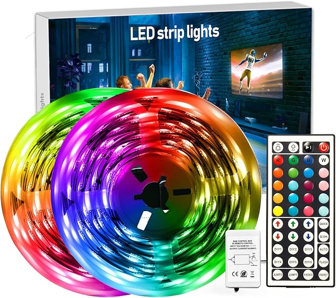 DAYBETTER Led Strip Lights 32.8 ft RGB Color Changing Lights Strip by DAYBETTER